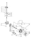 Brake, clutch, gearcase, motor and pump