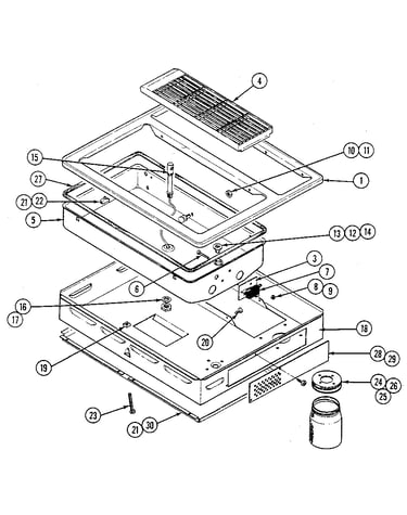 Top/burner box assembly