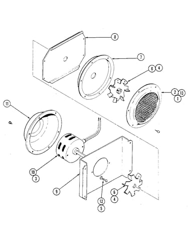 Blower motors - convection fan - upper oven