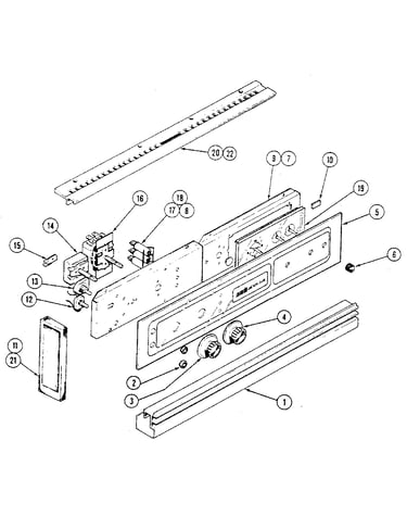 Control panel - lower oven