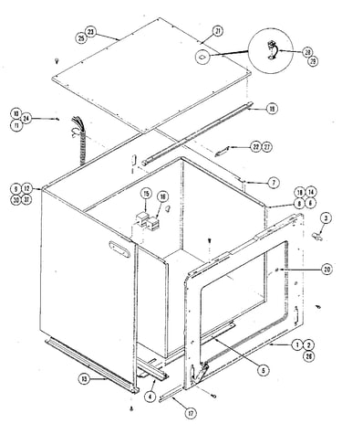 Body/liner/trim - lower oven
