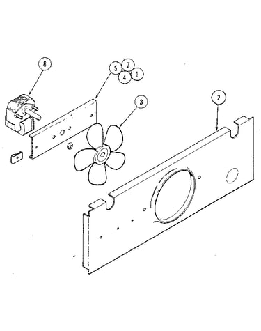 Blower/cooling fan - lower oven