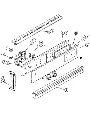 Control panel - lower oven