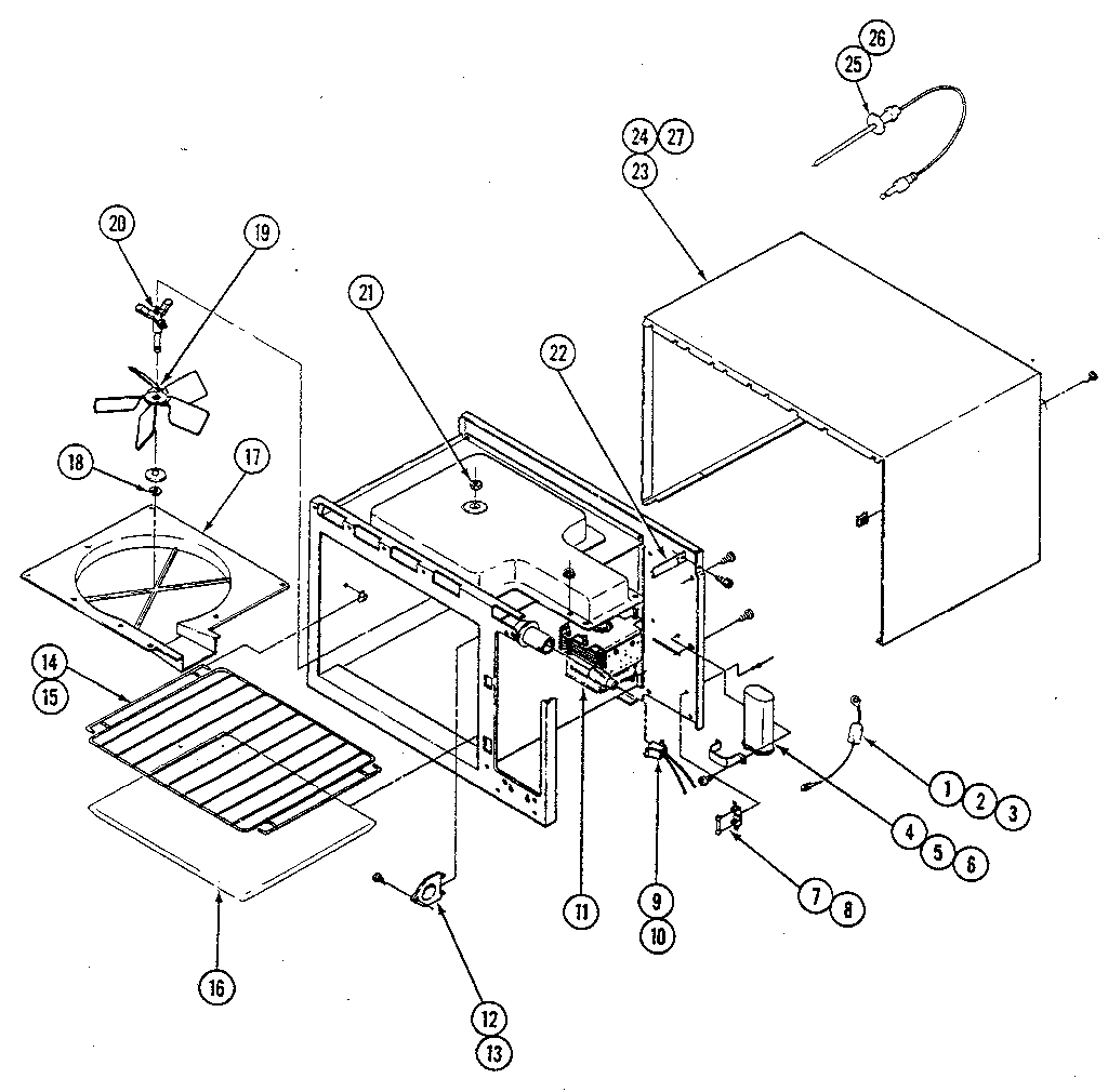 Upper oven - body/liner