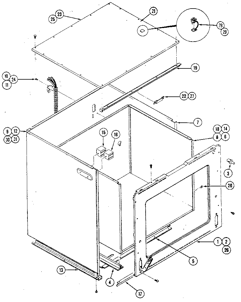 Lower oven - body