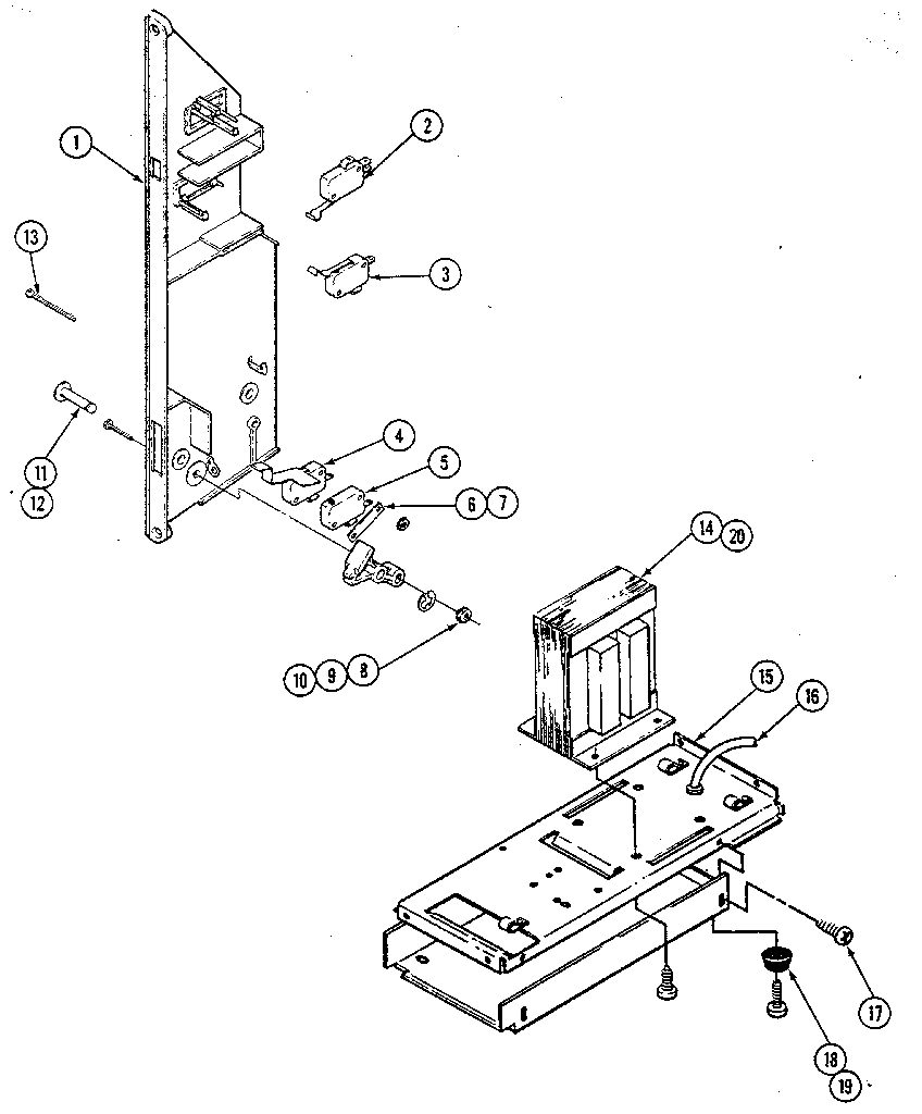 Internal controls - upper oven