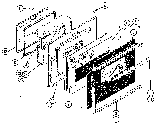 Door - lower oven