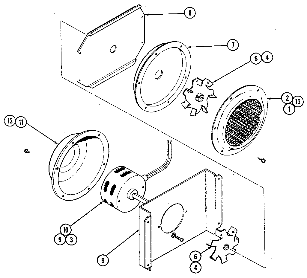 Blower/motor - lower oven - convection