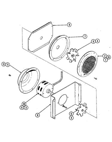 Blower/motor - lower oven - convection