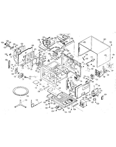 Cabinet, unit chassis and oven