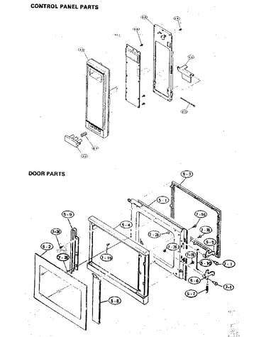 Control panel and door parts