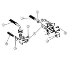 Jenn-Air DU496 motor assembly - water valve diagram