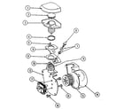 Jenn-Air DU496 motor assembly - blower diagram