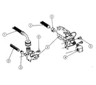 Jenn-Air DU476 motor assembly - water valve diagram