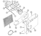 Kenmore 22303(1988) blower/plenum assembly diagram