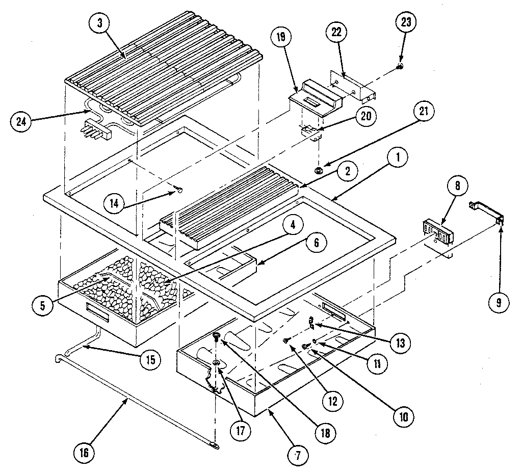 TOP/GRILL PAN ASSEMBLY