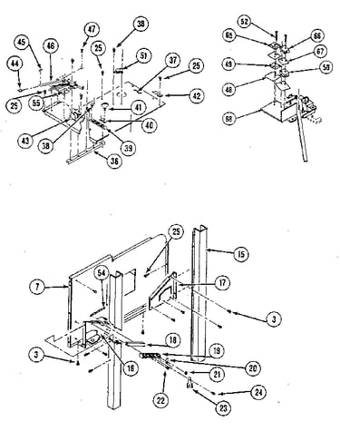 Basic body assembly, control panel, rear view