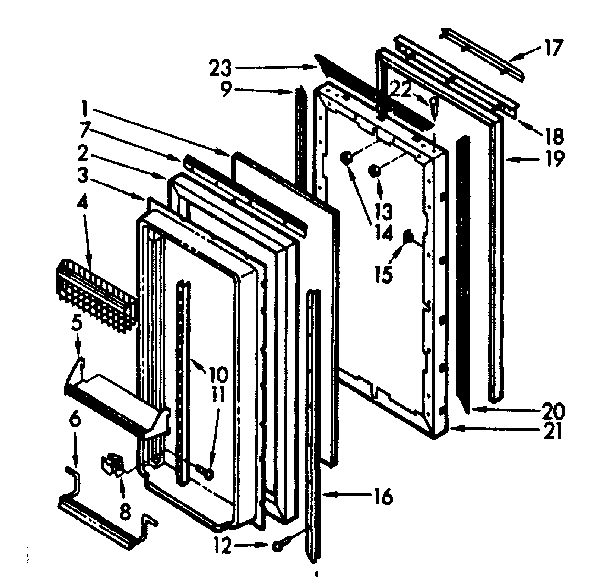 Freezer door
