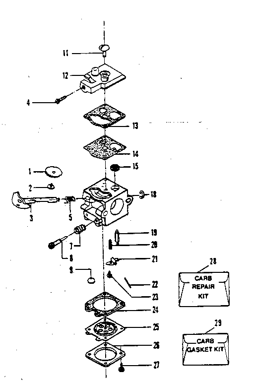 FIGURE 4: CARBURETOR ASSEMBLY - #35196