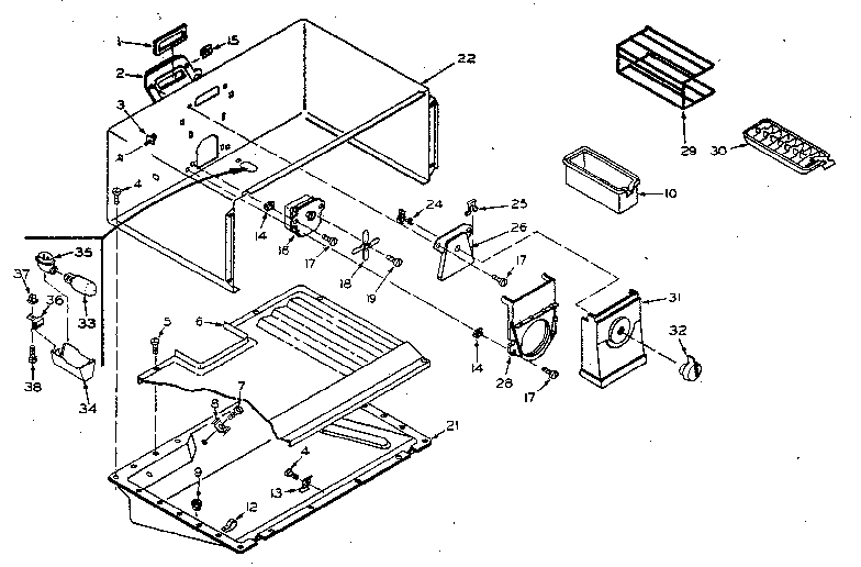 Freezer section parts