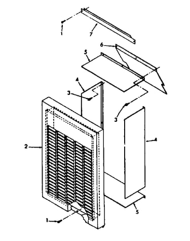 Rear wall register kit 42-72006, nasa003gr01 and rrh