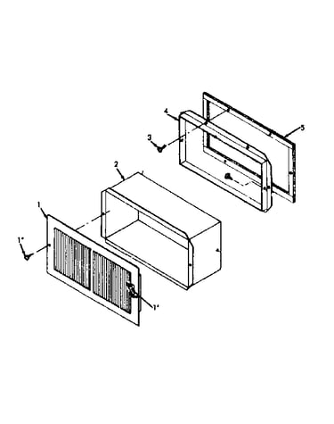 Rear wall register kit 42-72012 and nasa006gr01