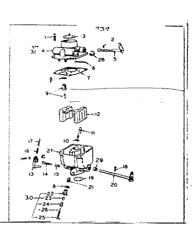 Carburetor (gasoline) parts group