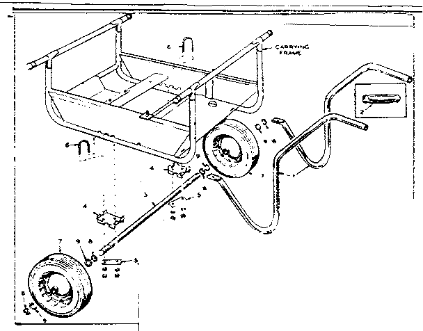 CARRYING FRAME AND BATTERY GROUP