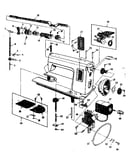 Motor / needle/bobbin and feed plate