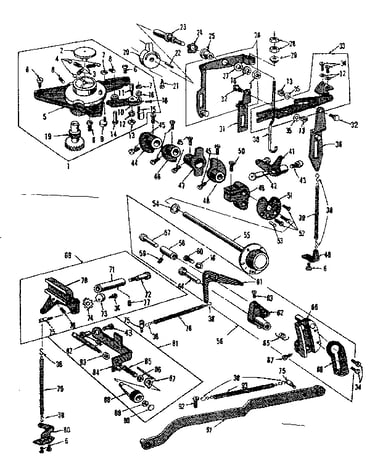 Geared cam assembly
