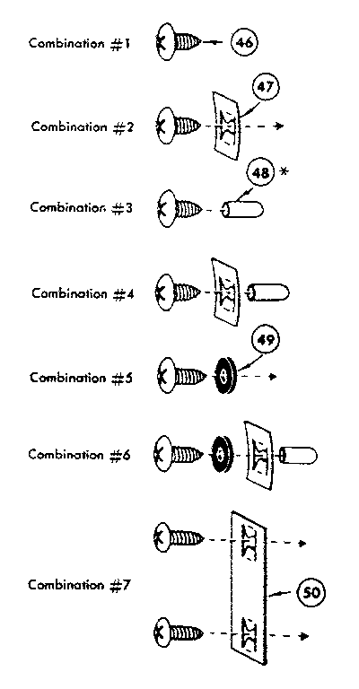 Fastener combinations