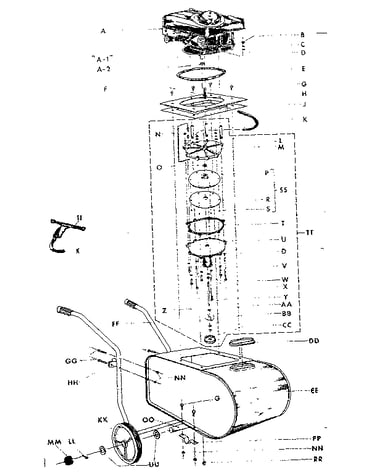 Engine and tank assembly
