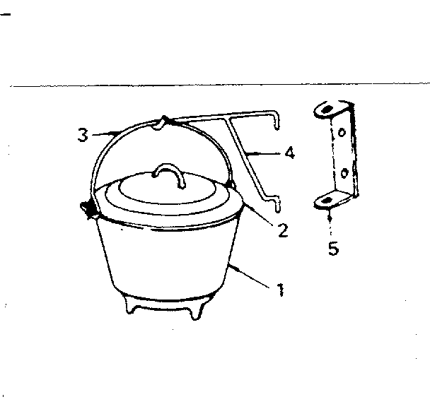 Boston bean pot with crane hook