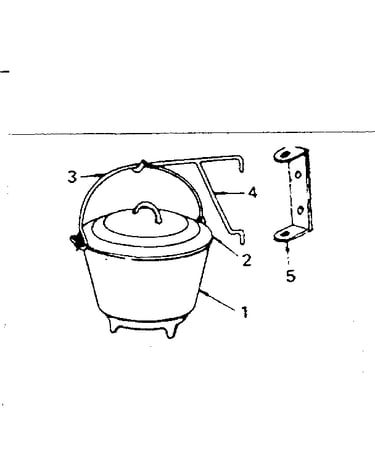 Boston bean pot with crane hook