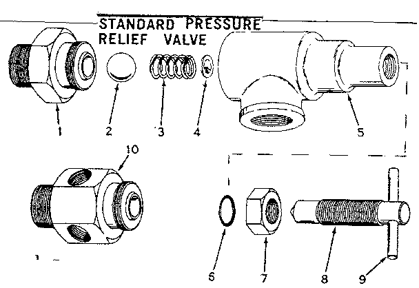 Standard pressure relief valve