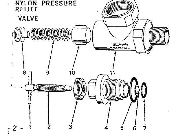 Nylon pressure relief valve