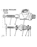 Nylon pressure relief valve