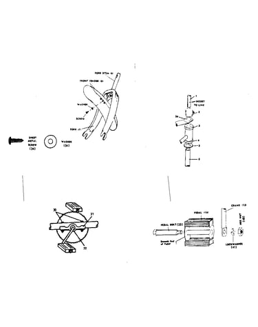 Fender and crank assembly