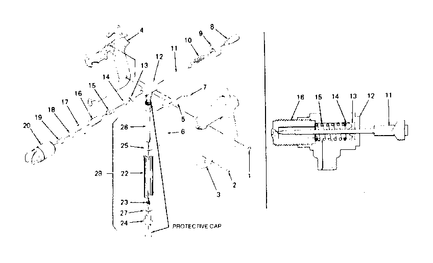 Spray gun and valve housing