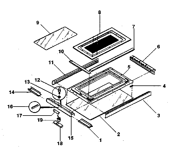 Upper oven door