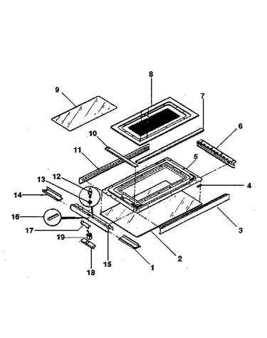 Upper oven door