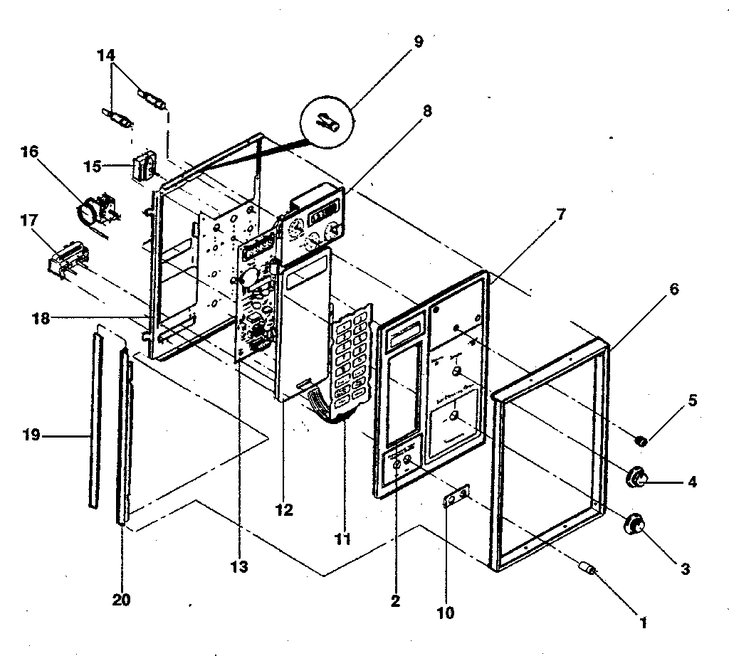Upper control panel