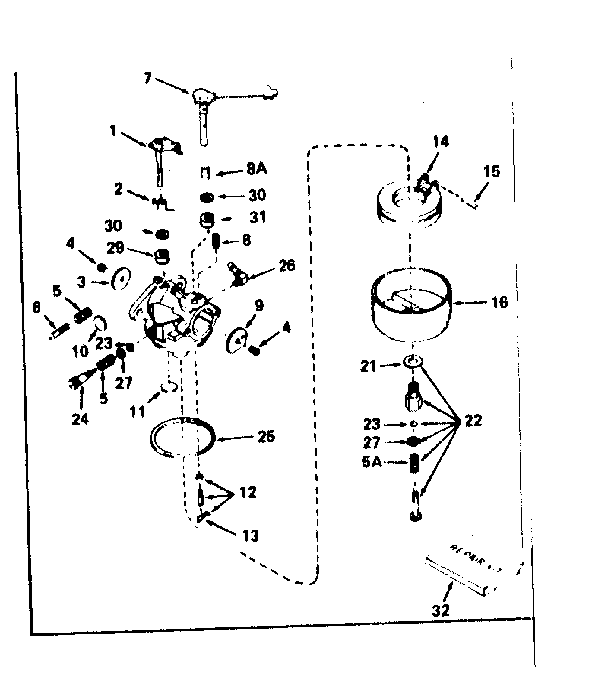 CARBURETOR NO. 631070A