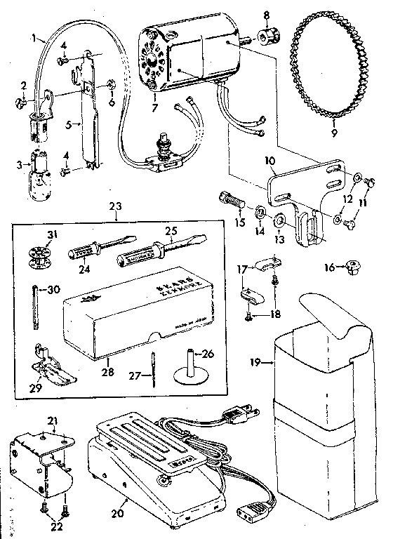 ATTACHMENT  AND MOTOR PARTS