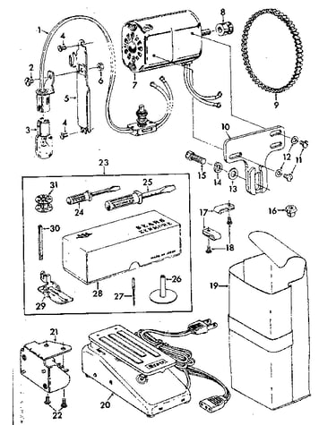 Attachment  and motor parts
