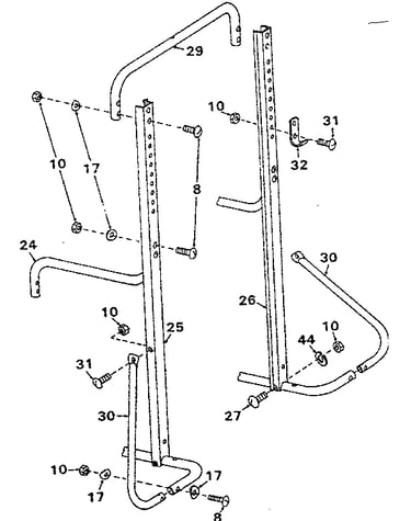 Squat rack assembly