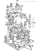 Record changer below base plate parts