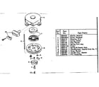 Tecumseh H50-65417L rewind starter no. 590420 diagram