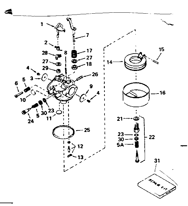 CARBURETOR NO. 631067A
