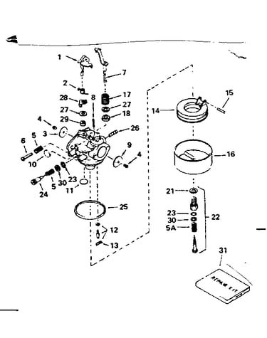 Carburetor no. 631067a
